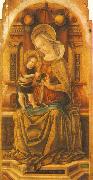 CRIVELLI, Carlo Virgin and Child Enthroned around oil painting artist